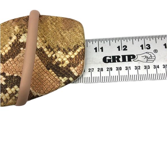 Dolce Vita Lester Square Toe Slip On Slide Flat Sandals Snake Print 9.5 - Picture 3 of 6